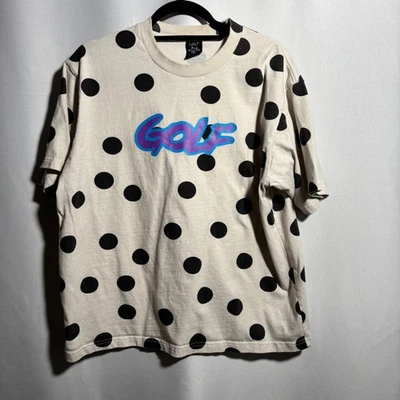 Golf Wang Polka Dot T Shirt Mens M Cream Black Tyler The Creator Tee SEE - Image 1 of 4