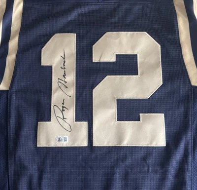 CAMISETA DE GUARDIAMARINA MARINA FIRMADA POR ROGER STAUBACH BECKETT BAS 2 Foto 1 de 4