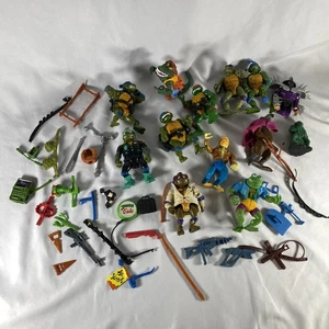 Lot of Vintage Teenage Mutant Ninja Turtles Figures Accessories 80’s-90’s TMNT - Picture 1 of 10