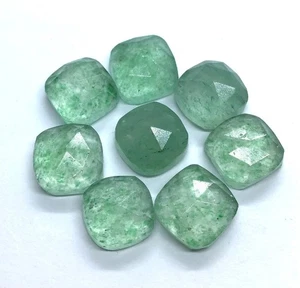 Natural Green Strawberry Quartz Cushion Rose Cut Loose Gemstone Making Jewelry - Picture 1 of 8