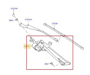 Original Range Rover Front RHD Wischermotor & Gestänge EVOQUE L551 LR172510 - Bild 1 von 1