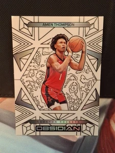 Camiseta deportiva Panini Obsidian FOTL 2024-25 Amen Thompson 1/3 Rockets estuche Hit SSP - Imagen 1 de 7