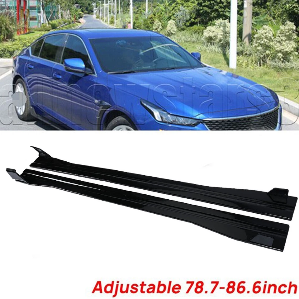 Adjustable Car Side Skirt Rocker Panel Lip Fit For Cadillac CTS ATS CT4 CT5 78.7 - Image 1 of 4