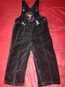 Vintage 2002 Dora The Explorer schwarze Latzhose mit Fehler bitte lesen - Bild 1 von 7