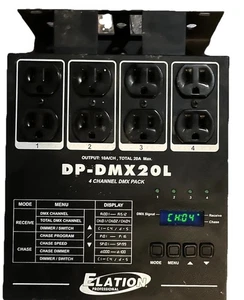ADJ DP-DMX20L 600 Watt 4-Kanal Universal DMX Dimmer Pack Lichtsteuerung GETESTET - Bild 1 von 9