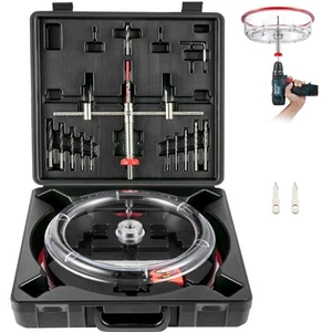 Adjustable Hole Saw Cutter Kit Hole Cutter 1-5/8" to 11-13 /16" w/ Shield - Picture 1 of 12