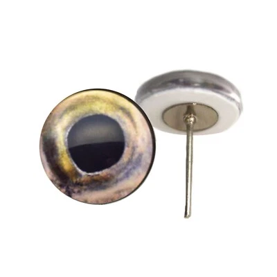 Pair Coho Salmon Fish Glass Eyes On Wire Pin Posts Making Needle Felt Foto 1 de 4