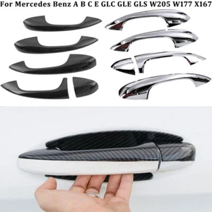 Car Door Handle Cover Trim For Mercedes Benz A B C E GLC GLE GLS W177 W205 X167 - Picture 1 of 13