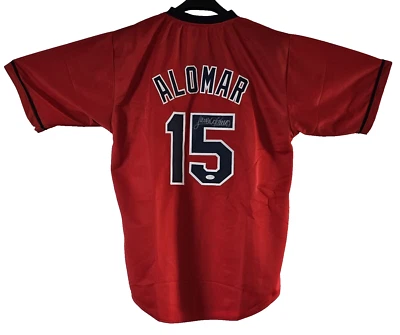 Sandy Alomar Jr. Autographed Cleveland Indians (Santos) Baseball Jersey - Image 1 of 3