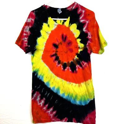 Active Apparel Tie Dye Shirt Unisex Small Long Length Hippie Retro Streetwear - Image 1 of 4