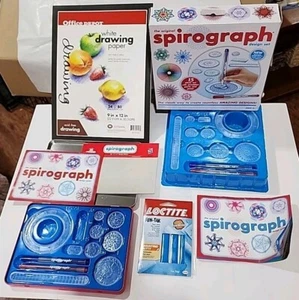 TWO - The Original SPIROGRAPH 11 Piece Design Sets by Hasbro PLUS - Picture 1 of 6