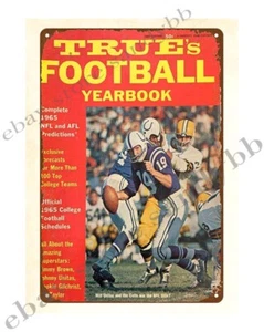 decorative metal plaques 1965  Football Yearbook metal tin sign - Picture 1 of 4