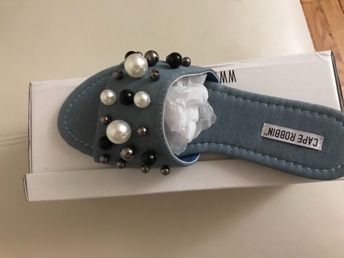 ADIDAS Sandalo perla Cape Robbin abbellito taglia 8 5