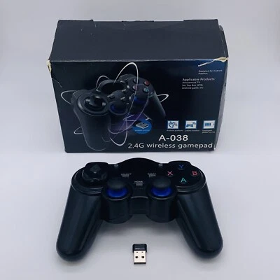 Gamepad Inalámbrico 2.4G A-038 con Receptor USB para Android Negro - Caja Abierta Foto 1 de 4