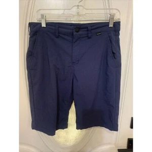 Hurley Nike Dri Fit Flat Front Shorts Boy's Size 18 Blue Swim Board Shorts - Picture 1 of 10