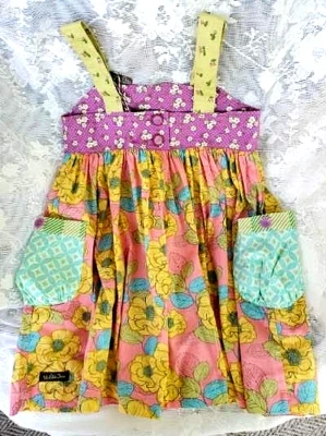 Matilda Jane Yellow/PINK/PURPLE/BLUE Flower Dress NEW With Tag-Size 6-EASTER! - Image 1 of 3