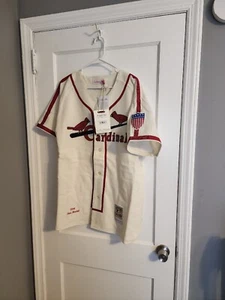 Authentic Mitchell & Ness 1944 St. Louis Cardinals Stan Musial Jersey Sz 52 XXL  - Picture 1 of 5