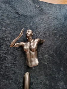 Kunstharz Skulptur "Läuferin" ADM anthrazit NEU - Bild 1 von 6