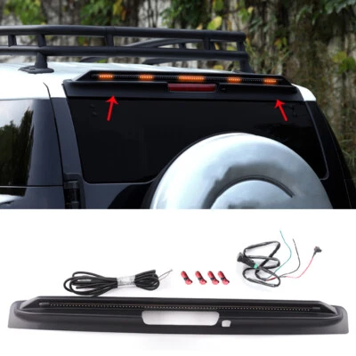 Barra de alerón de techo negro con LED para Toyota FJ Cruiser 2007-2021 Foto 1 de 4