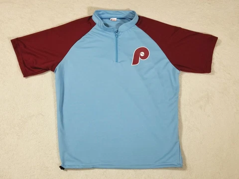 Philadelphia Phillies 1/4 Zip Short Sleeve Herr’s Promo Jersey/Jacket - Large Cover
