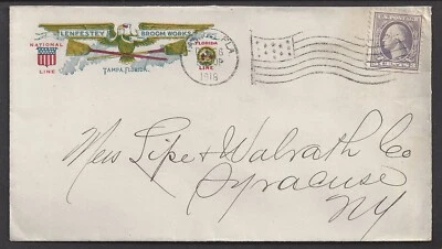 TAMPA, FL ~ LENFESTEY BROOM WORKS ~ COLOR ILLUSTRATED ADV. COVER 1918 - Image 1 of 2