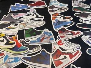 120 PIECES SNEAKER WATERPROOF STICKER PACK Sneaker AJ Shoe Laptop Phone - Picture 1 of 3