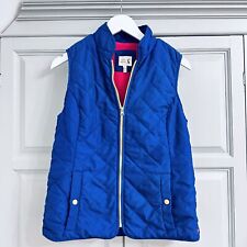 Joules Quilted Body Warmer Gilet Navy Blue Pink Size 12 Pockets Holiday Spring