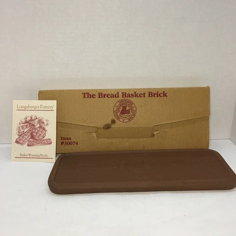Longaberger Pottery Bread Basket Warming Brick  #30074 Cover