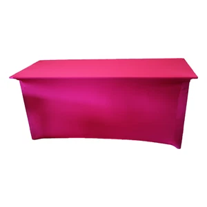 Cerise Pink Stretch Table Cover - 150 x 75 x 92cm Finished Height - Picture 1 of 2