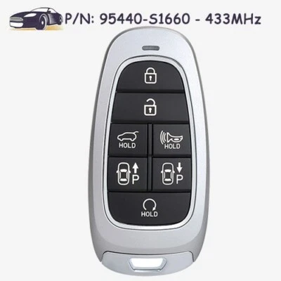 Smart Remote Key Fob 95440-S1660 TQ8-FOB-4F28 for 2023 2024 Hyundai Santa Fe Foto 1 de 4