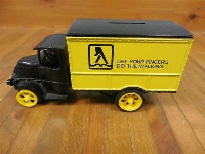 Banco réplica camión perro Mack Bull Ertl 1926 "páginas amarillas" Foto 1 de 4