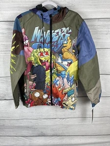 Members Only x Nickelodeon Hey Arnold/ Spongebob Camo Windbreaker Jacket Large - Picture 1 of 11
