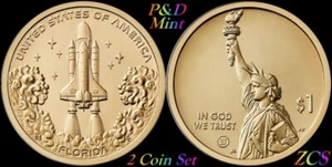 2025 P&D American Innovation Florida NASA Space Shuttle U.S. Mint Dollar Coins - Picture 1 of 3