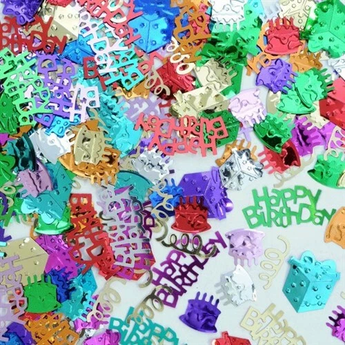Confeti Happy Birthday Bash 1/2 oz suministros de fiesta de cumpleaños decoraciones de mesa Foto 1 de 1