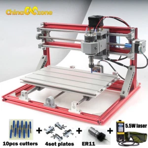 CNC 3018 Engraving Router&5.5W Laser Module Carving Milling DIY Cutting Machine - Picture 1 of 9