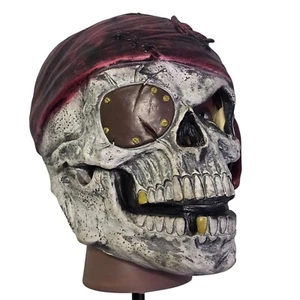 Pirate Skeleton Full Mask Skull Ghost Dead Overhead Spirit Halloween Costume - Picture 1 of 7
