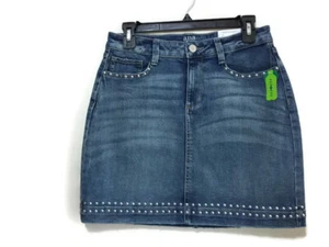 Minifalda de jean A.N.A New Approach para mujer azul mezclilla acentos talla 6 nueva con etiquetas - Imagen 1 de 3