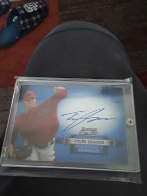 Tyler Skaggs SP Auto Los Angeles Angels  RIP 2012 Bowman Sterling Rookie Foto 1 de 2