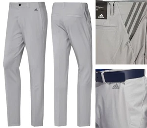 Adidas Golf Ultimate 365 Tapered 3 Stripe Golf Trousers - Light Grey W38 L32