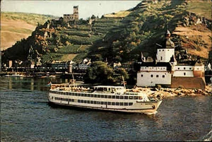 Rhein Schiff Rhine Ship Fahrgastschiff MPS DYNPHINA II Postkarte Ansichtskarte - Picture 1 of 2