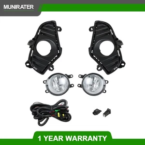For TY RAV4 2019 2020 Clear Lens Fog Light Kit Pair Switch Bezel Wire Bulb Rav4 - Picture 1 of 12