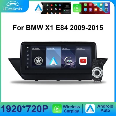 ICOLINK 10.2'' Wireless CarPlay Car TouchScreen BT For BMW X1 E84 2009-2015 CIC + iDrive