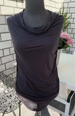 HELMUT LANG Design TOP BLUSE  WUNDERSCHÖN GR: S grau - Braun Hochwertig - Bild 1 von 4