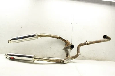 2006 Suzuki VStrom DL1000 sistema de silenciador de escape duplo Blackwidow 02-06 - Imagem 1 de 4