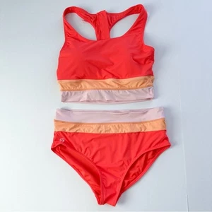 Nani MEDIUM Sherbert Farbblock Bikini Schwimmen Set Oberteil und Unterteil - Bild 1 von 6