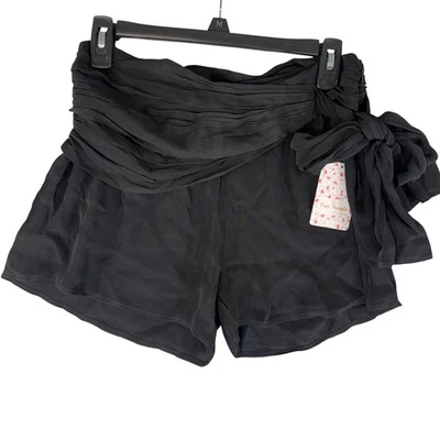 Pantalones Cortos Mamelucos Free People Nuevos con Etiquetas Negros Detalle de Lazo Acanalado Talla 0 Nuevos con Etiquetas Foto 1 de 4