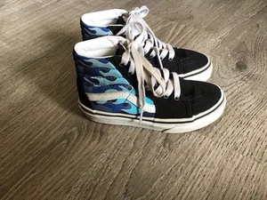 Vans Youth Old Skool Mid Sneaker Size 11.5 Camo Flame Blue/Ice Camo Kids Shoes - Picture 1 of 12