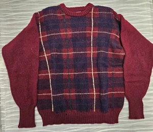 Vintage The Moors Sweater Mens L Lord Jeff Scotland Shetland Wool Striped V Neck - Picture 1 of 7