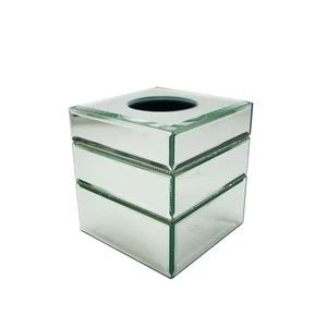 Caja de pañuelos de baño con espejo y diamantes Leah AC5805 - Imagen 1 de 1