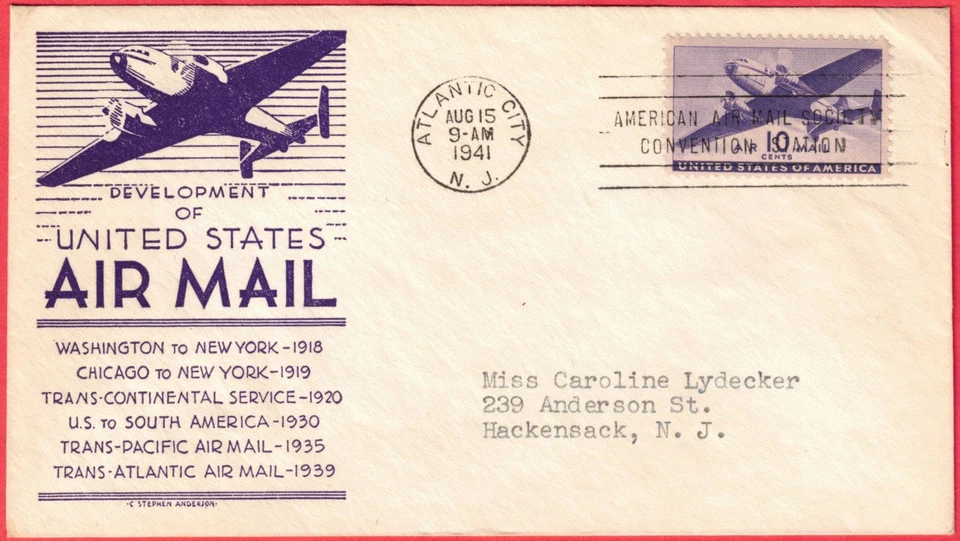 C27-1 FDC- Anderson Historical Cachet- very nice-selling for AFDCS chap 56 - Image 1 of 1